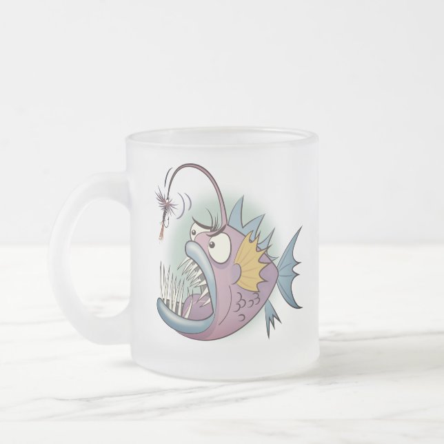 De Café Vidro Jateado Caneca do fosco do tamboril branco (Esquerda)