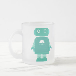 De Café Vidro Jateado Caneca do robô