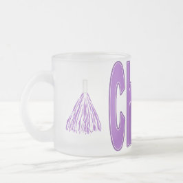 De Café Vidro Jateado Caneca do roxo do elogio