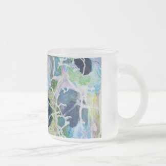 De Café Vidro Jateado Caneca do verde azul da vida do oceano