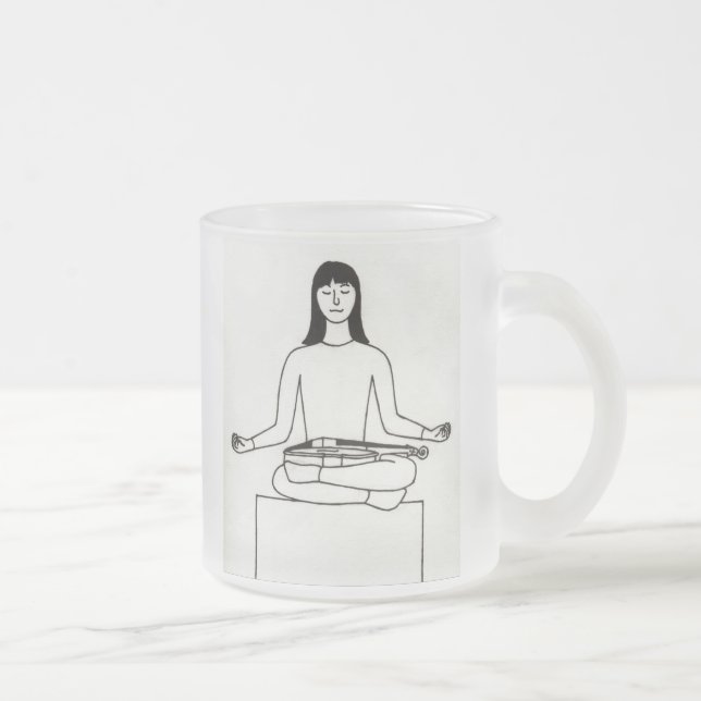 De Café Vidro Jateado Caneca do Violist do zen (Direita)