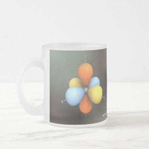 De Café Vidro Jateado Caneca dos p-Orbitals do elétron