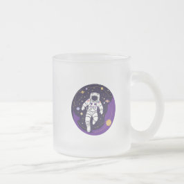De Café Vidro Jateado Caneca espacial