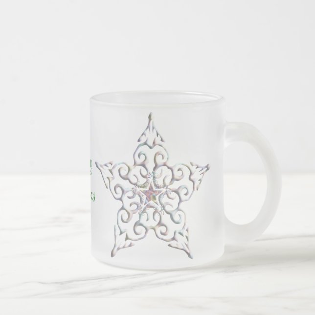 De Café Vidro Jateado Caneca Estrela Iridescente (Direita)