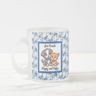 De Café Vidro Jateado Caneca floral personalizável,