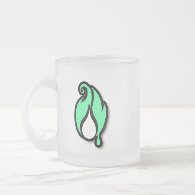 De Café Vidro Jateado Caneca Frosted Flickerfluid™ (Esquerda)