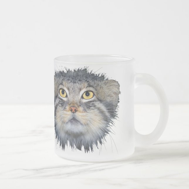 De Café Vidro Jateado caneca - gato dos pallas (Direita)