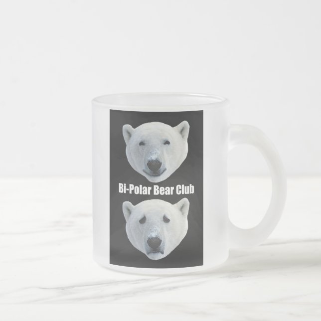 De Café Vidro Jateado Caneca gelado do clube bipolar do urso (Direita)