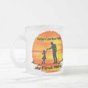 De Café Vidro Jateado Caneca Meu Primeiro Herói Papai