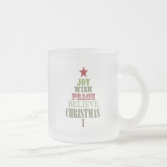 De Café Vidro Jateado caneca natal vintage moderna (Direita)