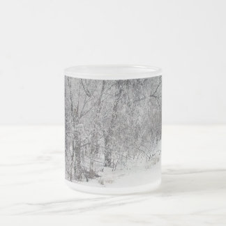 De Café Vidro Jateado Caneca nevado do fosco das madeiras