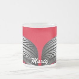 De Café Vidro Jateado Caneca - nome do passo