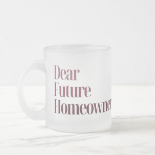 De Café Vidro Jateado Caneca para Novo Proprietário