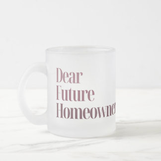 De Café Vidro Jateado Caneca para Novo Proprietário