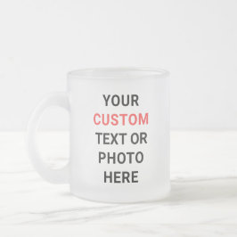 De Café Vidro Jateado Caneca Personalizada | Adicione Texto, Foto, Logot