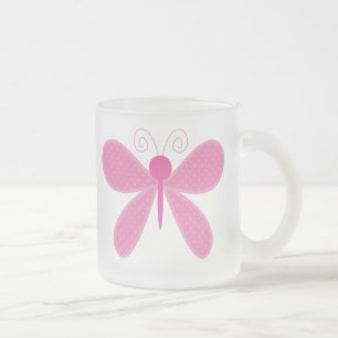 De Café Vidro Jateado Caneca personalizada da borboleta dos miúdos