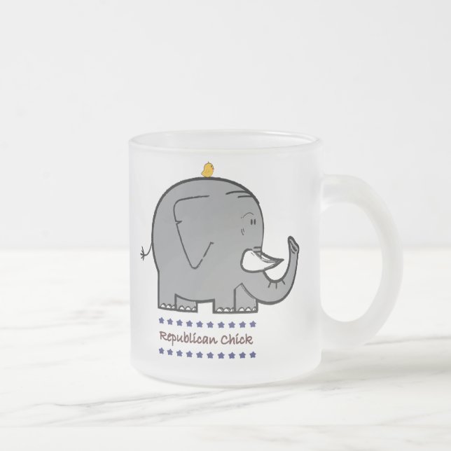 De Café Vidro Jateado caneca pintinho republicana (Direita)