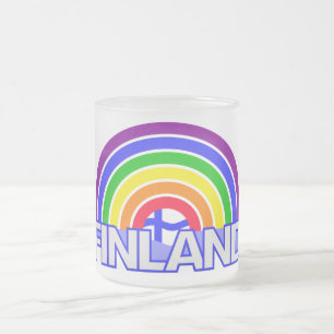 De Café Vidro Jateado Caneca Rainbow Finlândia