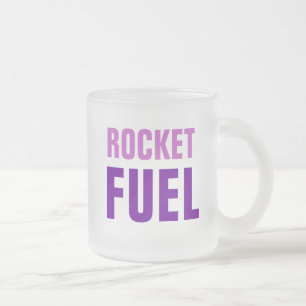 De Café Vidro Jateado caneca ROCKET FUEL (vidro fosco)