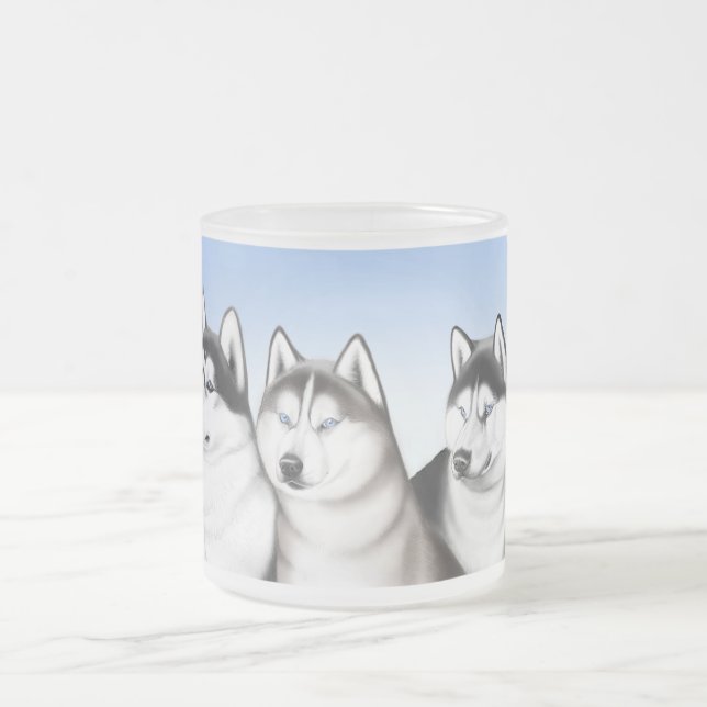 De Café Vidro Jateado Caneca Siberian do rouco do Malamute (Centro)