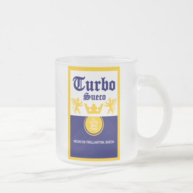 De Café Vidro Jateado Caneca sueco da paródia da cerveja (Direita)