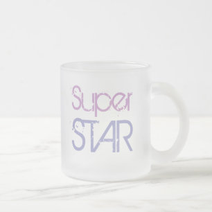 De Café Vidro Jateado caneca SUPER STAR (vidro fosco)