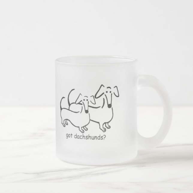 De Café Vidro Jateado dachshunds obtidos? Caneca do fosco (Direita)