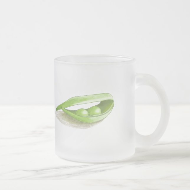 De Café Vidro Jateado Duas ervilhas em uma caneca do vagem (Direita)