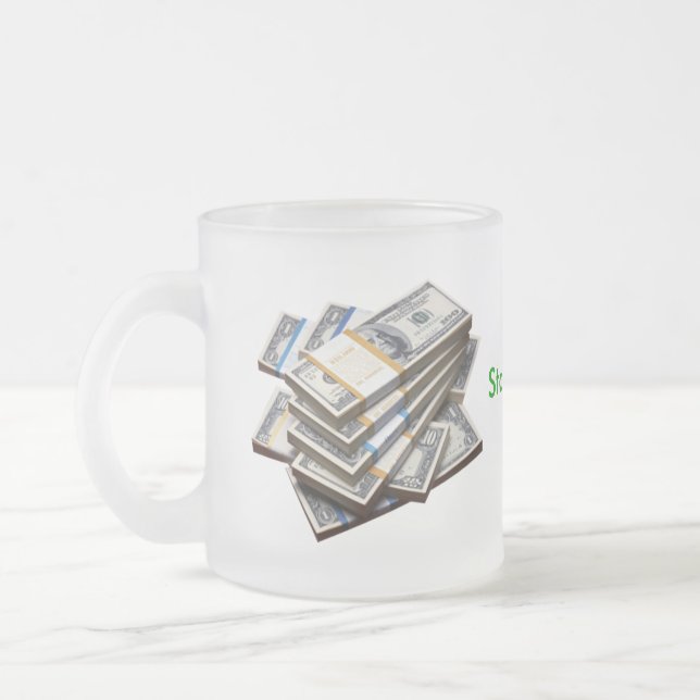 De Café Vidro Jateado Empilhe-o acima da caneca (Esquerda)