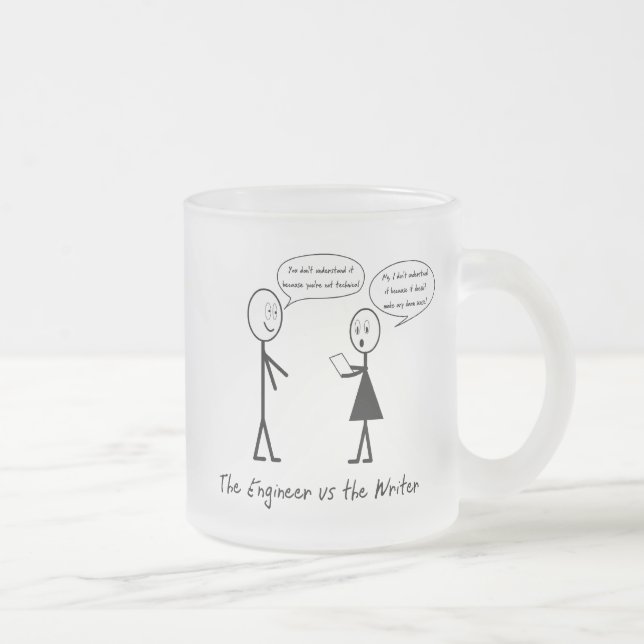 De Café Vidro Jateado Engenheiros e caneca dos escritores (Direita)