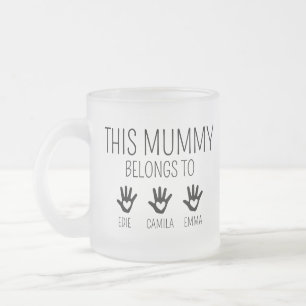 De Café Vidro Jateado Esta Mamãe Pertence, Caneca Custom Mama personaliz
