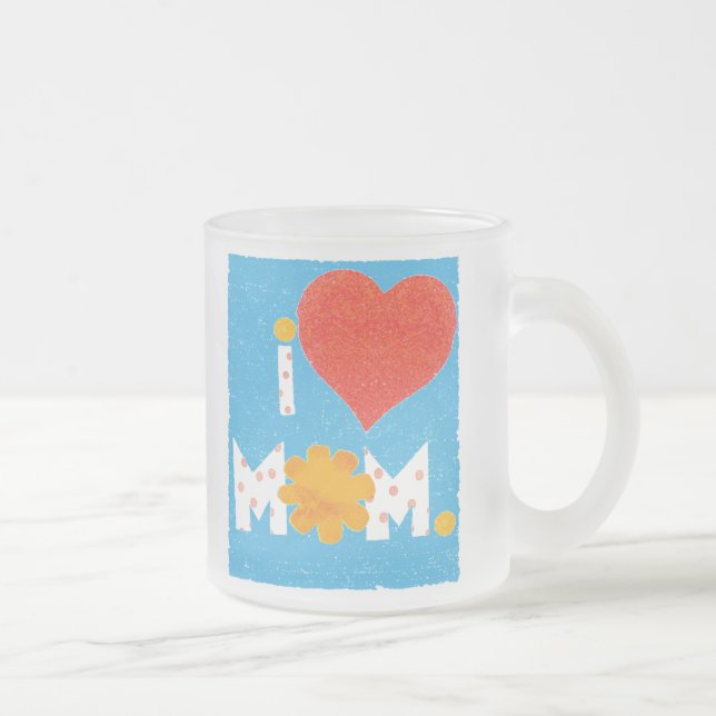 De Café Vidro Jateado eu amo a caneca fosco da mãe (Direita)