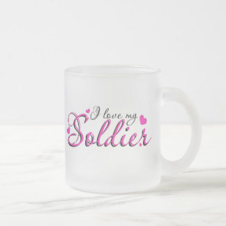 De Café Vidro Jateado Eu amo minha caneca do soldado