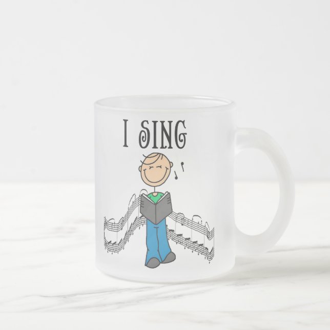 De Café Vidro Jateado Eu Canto Caneca (Direita)
