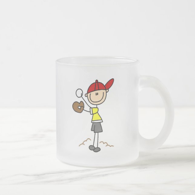 De Café Vidro Jateado Figura caneca da vara do jarro do basebol (Direita)
