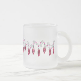 De Café Vidro Jateado KRW Snowdrops - vermelho - caneca do fosco