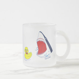 De Café Vidro Jateado O pato e a caneca do tubarão