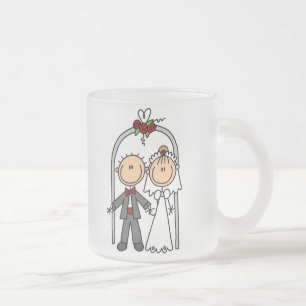 De Café Vidro Jateado Obtendo a caneca casada