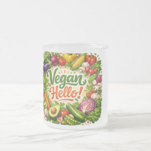 De Café Vidro Jateado Olá Caneca Vegana
