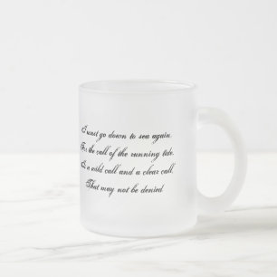 De Café Vidro Jateado Para baixo à caneca da poesia do pirata do mar