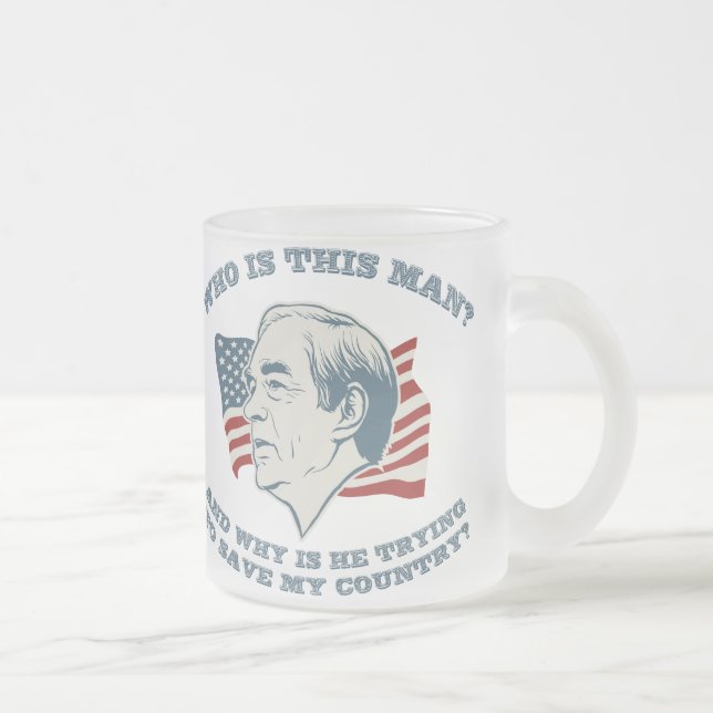 De Café Vidro Jateado Quem é este homem? Caneca (Direita)