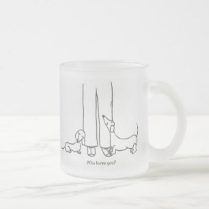 De Café Vidro Jateado Quem o ama? Caneca do fosco