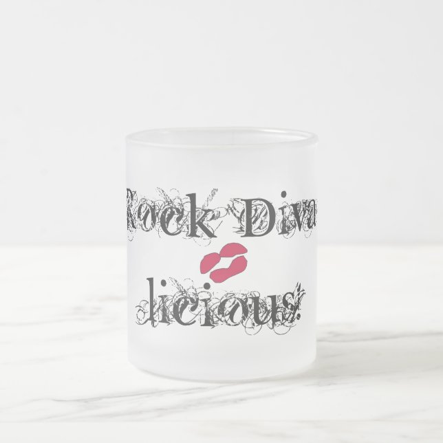 De Café Vidro Jateado Rock Diva-licioso! Caneca (Centro)