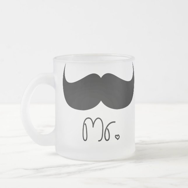 De Café Vidro Jateado Sr. Bigode Caneca (Esquerda)