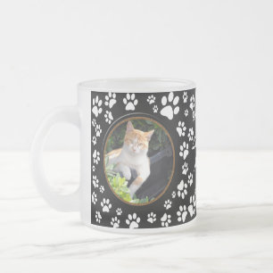 De Café Vidro Jateado Sua Gata Fotos Memorial Pata Imprime na Caneca Neg