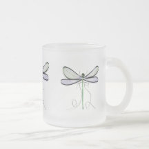 UM SIMPLES CANECA GELO COM LIBÉLULA
