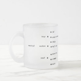De Café Vidro Jateado uma novidade divertida medindo caneca