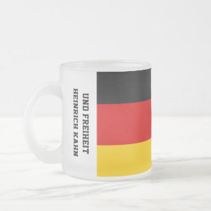 De Café Vidro Jateado Unidade Justiça Liberdade Alemanha Caneca Bandeira