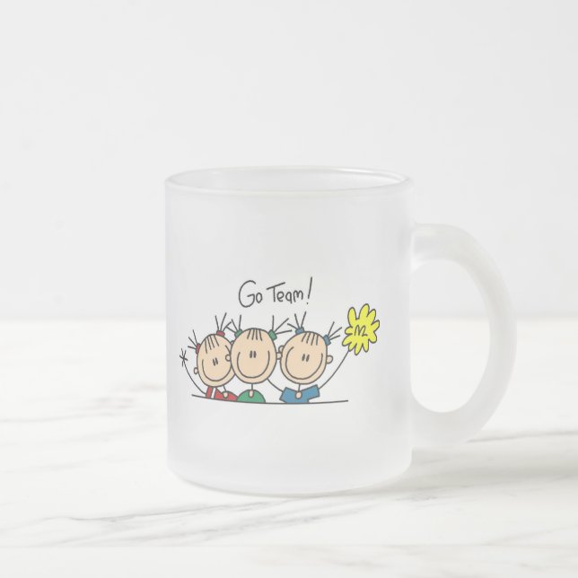 De Café Vidro Jateado Vão as figuras caneca da vara da equipe (Direita)