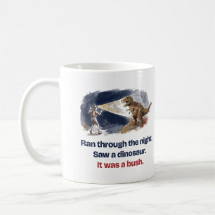 De Café Viu um Dinossauro Era um Arbusto Caneca Divertida